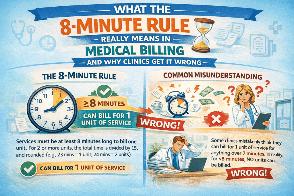 What the 8-Minute Rule Really Means in Medical Billing — And Why Clinics Get It Wrong