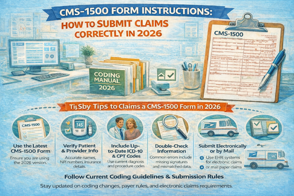 CMS-1500 Form Instructions: How to Submit Claims Correctly in 2026